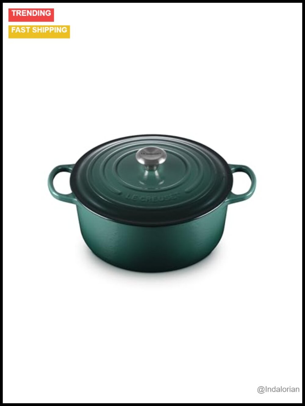 Enameled Cast Iron Round Dutch Oven 7.25 qt Artichaut